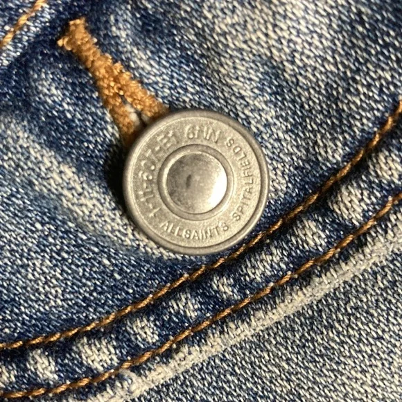 COPY - AllSaints Denim star Jacket Xs euc! Factory distressed!